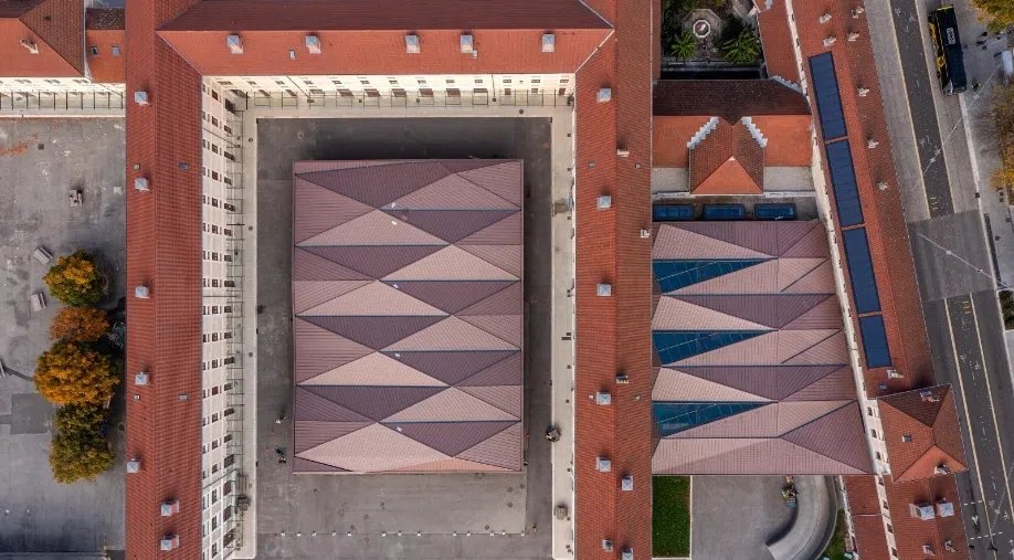 Référence STREIFF - vue aérienne lycée Champollion Grenoble